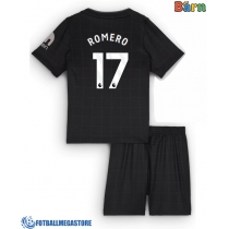Fotballdrakt Barn Tottenham Hotspur Cristian Romero #17 Bortedraktsett 2025-26 Kortermet (+ Korte bukser)